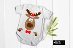 Reindeer in Santa hat SVG, Christmas Reindeer svg New year Product Image 2