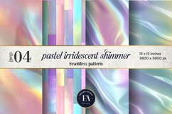 Holographic Pastel Digital Paper, Iridescent Texture Product Image 1