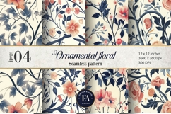 Ornamental Floral Pattern| Elegant Floral Texture Product Image 1