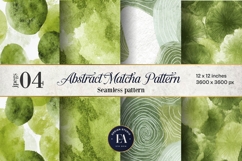 Matcha Green Tea Pattern, Matcha Aesthetic Digital Paper Product Image 1