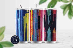 Vibrant Crayon Drip Pattern| Bright Crayon Melt Pattern Product Image 2