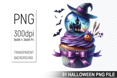 Spooky Cute Halloween Cupcakes Clipart PNG Bundle Product Image 10