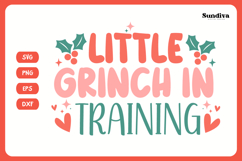 Funny Christmas Toddler Shirt Quote SVG | Little Grinch Product Image 3