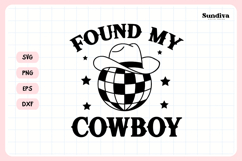 Cowgirl Bachelorette Party Saying SVG | Found My Cowboy Product Image 3