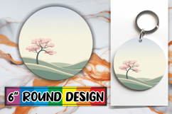 Heartfelt Circle Keychain Sublimation, Spring Product Image 1