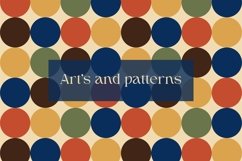 60s Retro circles pattern| 60s Mid century pattern Product Image 1