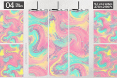 Neon Pastel Glitter Tumbler Wrap| Tumbler Sublimation Product Image 1