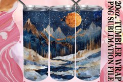 Golden Oasis: Luxe Sun-themed Tumbler Design 20oz Product Image 1