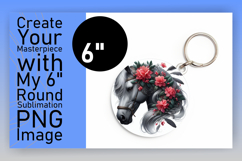 Playful Circle Design Coaster PNG , Horse Product Image 1