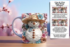 Summer Snowman Sublimation Mug Wrap 11oz/15oz Christmas Product Image 1