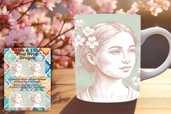 Magical 11oz Mug Wrap Png Design , Beauty Woman Product Image 1