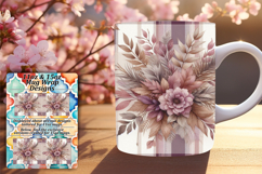 Joyful 11oz Mug Wrap Png Artwork , Autumn Flower Product Image 1
