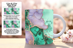Graceful 11oz Mug Wrap Png Template , Abstract Pattern Product Image 1