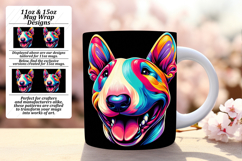 Elegant 15oz Mug Wrap Png Artwork , Dog Product Image 1