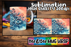 Dreamy afternoons sublimation print wrap, Watercolor Pattern Product Image 1