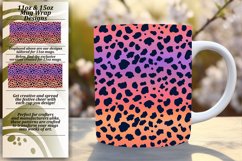 Vivid Leopard Print Glitter Mug Wrap 11oz/15oz Style Product Image 1