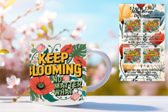 LUXURIOUS 11oz PNG Mug Wrap Template , Flower Quote Product Image 1
