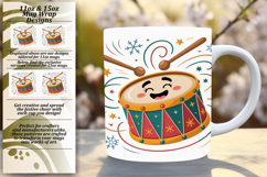 Fun 15oz Mug Wrap Png Template , Cute Christmas Product Image 1