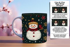 Quirky 11oz Mug Wrap Png Artwork , Snowman Product Image 1