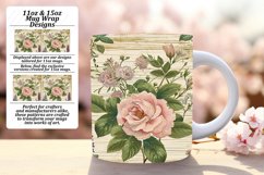 Vintage Blossom Bliss Mug Sublimation Art 15oz Product Image 1