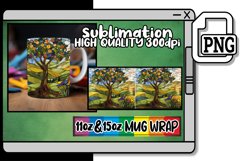 Enchanted Stained Glass Mug Wrap Scenes 11oz/15oz Product Image 1