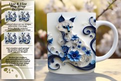 Purr-fect Paradise: 3D Cat Mug Wrap - Sublimation 11oz/15oz Product Image 1