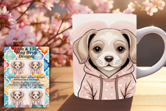 VIBRANT 15oz PNG Mug Wrap Design , Valenines Animals Product Image 1