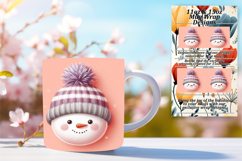 Whimsical 15oz Mug Wrap Png Artwork , Snowman Product Image 1