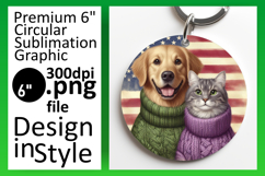 Bright Round Design PNG for Coasters , Dog and cat Product Image 1