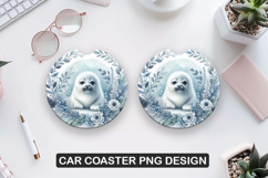 Seal Car Coaster Sublimation| Animal Coaster PNG Product Image 1