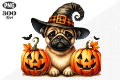 Halloween Dog Sublimation - Clipart PNG Design Product Image 1