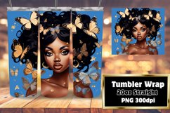 3D Afro Beauty Portrait Tumbler 20oz Product Image 1