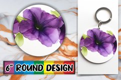 Radiant Bloom PNG Wrap: Sublimated Spring Delight Keychain Product Image 1