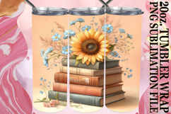LUMINOUS DREAMS 20oz TUMBLER WRAP, Book and flower Product Image 1