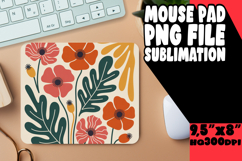 Whimsical Mouse Pad Design PNG, Flowers Product Image 1