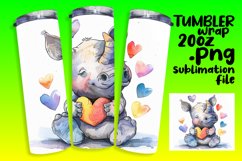 Playful Wildlife Adventure Sublimation Tumbler Design - 20oz Product Image 1