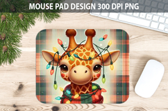 Christmas Giraffe Pad Sublimation - Animal PNG Design Product Image 1