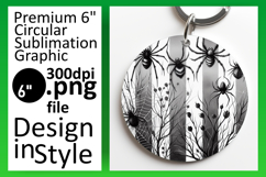 Unique Circle Design Keychain Template , Halloween Product Image 1