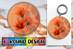 Vibrant Floral Keychain &amp; Car Coaster Sublimation Range Product Image 1