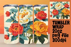 Radiant Flower Fun 20oz Tumbler Wraps - Sublime Designs Product Image 1