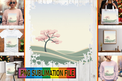 Dazzling TOTE BAG Designs PNG, Spring Product Image 1