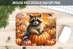Watercolor Raccon Mouse Pad Sublimation - Animal PNG Product Image 1