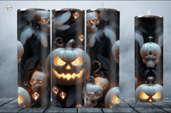 4 Halloween Tumbler Wrap Sublimations, 20 oz Product Image 5