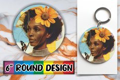 Tumbler Artistic Abstract Black Woman Wrap Design PNG Product Image 1