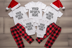 Christmas Family Matching Group T-Shirt Mockups | Holiday Fl Product Image 1