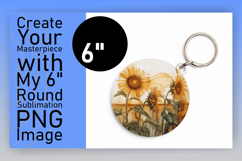 Dynamic Round Design PNG Keychain , Flowers Product Image 1