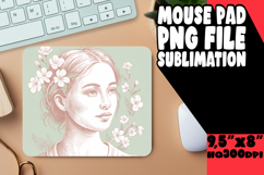 Cozy Mouse Mat Design Sublimation, Beauty Woman Product Image 1