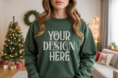Forest Green Gildan 18500 Sweatshirt Mockup, Unisex mockups Product Image 1