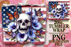 Magical Nights 20oz tumbler wrap, Skull USA Product Image 1
