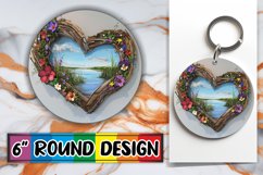 Summer Serenade Circle Design Sublimation Woodland Product Image 1